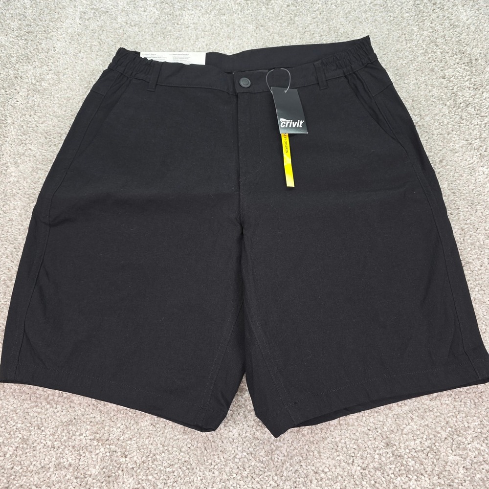 Crivit Mens‎ Black Outdoor Performance Hiking Shorts Water Repellent Size 32 NWT